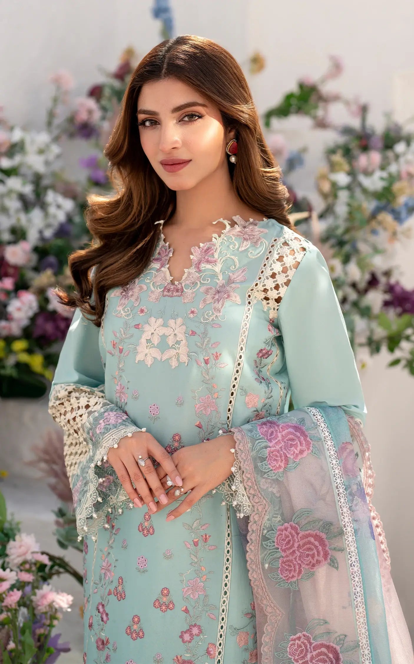 Asifa and Nabeel | Azalia Summer 25 | Bells of Ireland (AZL25-10) - by - Libasekhas UK - Registered Vendor of : Asifa and Nabeel - 100% Original Designer Dresss