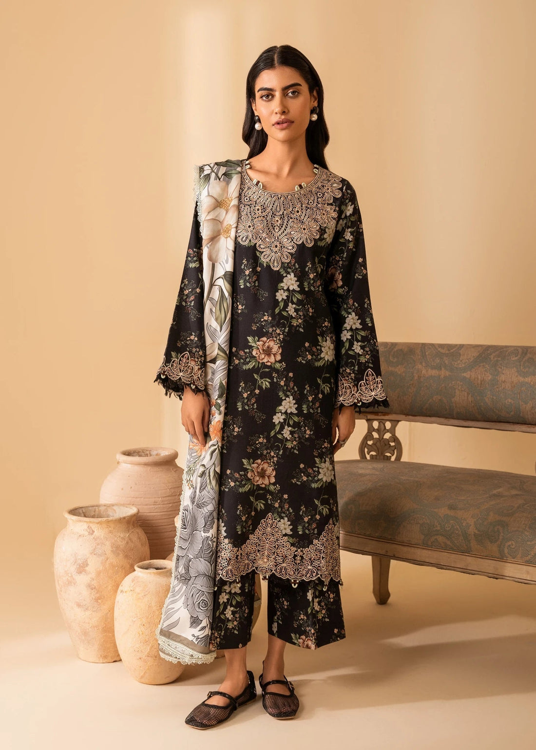 Nureh | Shades of Winter | ELARA (AZ-01) - by - Libasekhas UK - Registered Vendor of : Nureh - 100% Original Designer Dresss