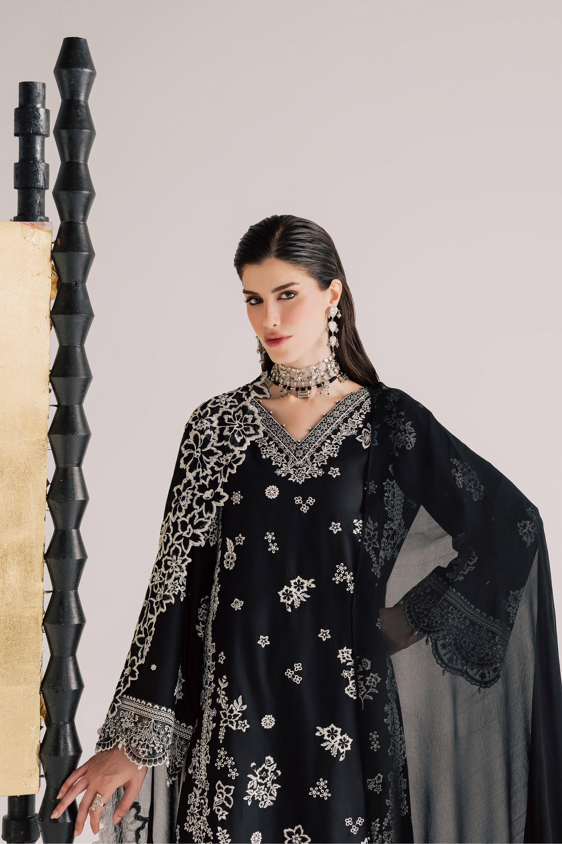 Batik | Festive Eid 26 | Black Aura - by Libasekhas - Registered Vendor of : Batik - 100% Original Designer Dress