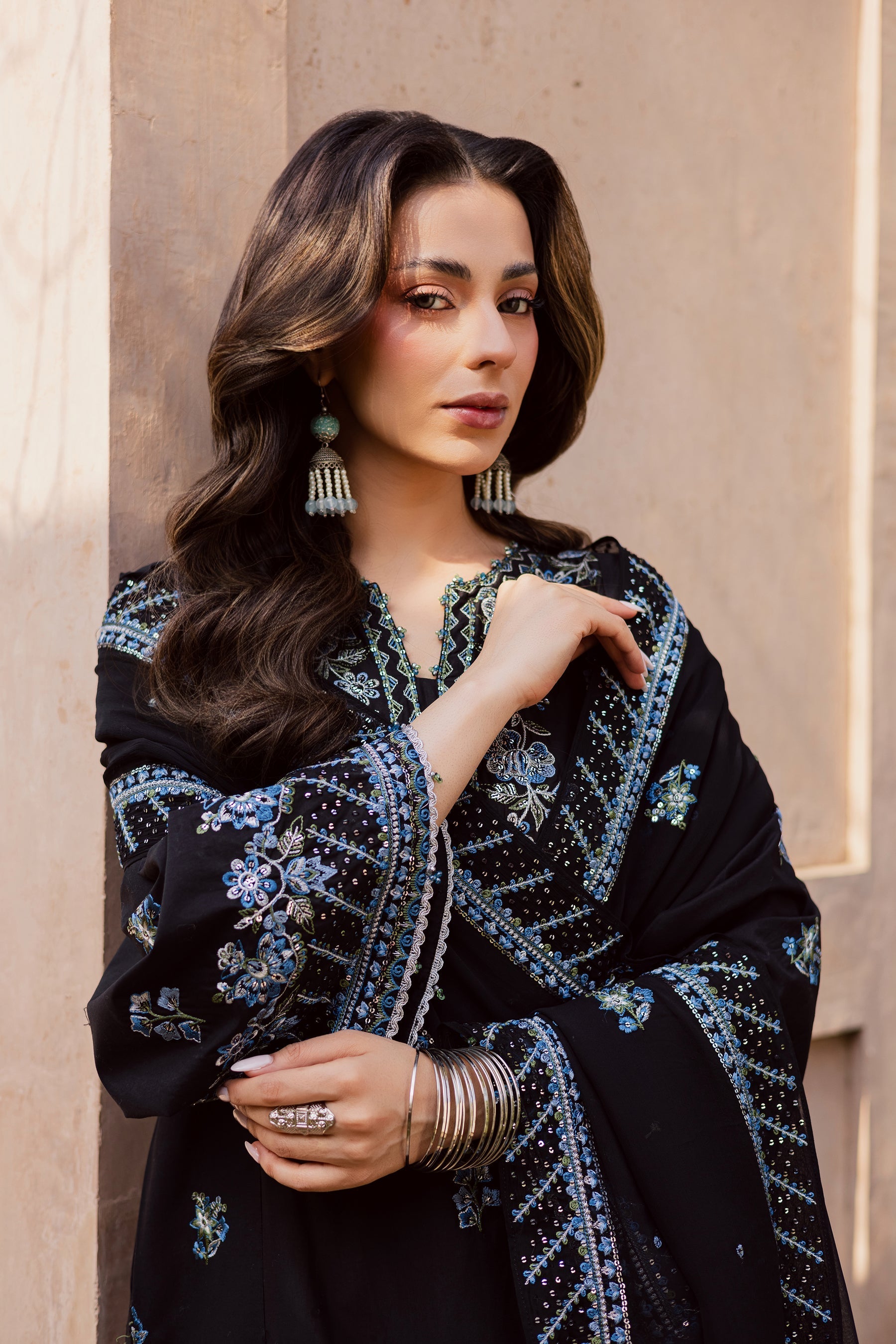 Batik | Festive Eid 26 | Black Iris - by Libasekhas UK - Registered Vendor of : Batik - 100% Original Designer Dress