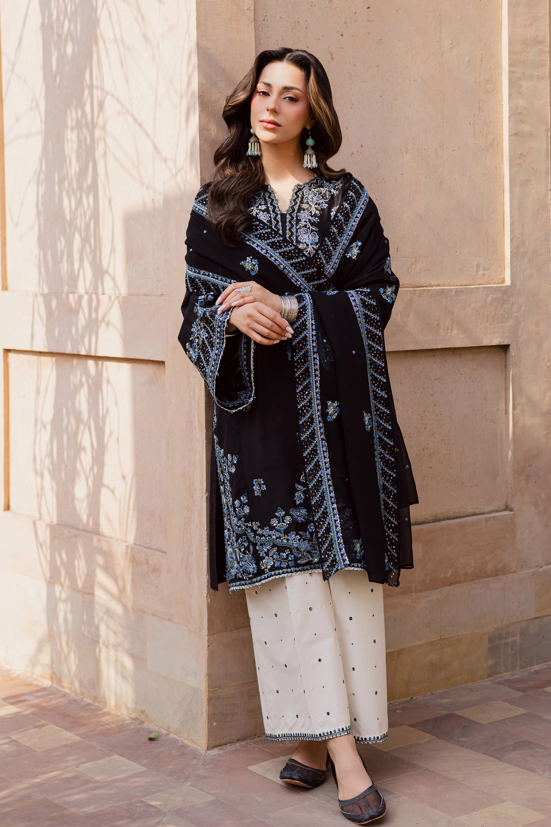 Batik | Festive Eid 26 | Black Iris - by Libasekhas UK - Registered Vendor of : Batik - 100% Original Designer Dress
