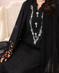 Roheenaz | Veil of Summer Chikankari | Black Lace - by Libasekhas UK - Registered Vendor of : Roheenaz - 100% Original Designer Dress