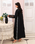 Roheenaz | Veil of Summer Chikankari | Black Lace - by Libasekhas UK - Registered Vendor of : Roheenaz - 100% Original Designer Dress