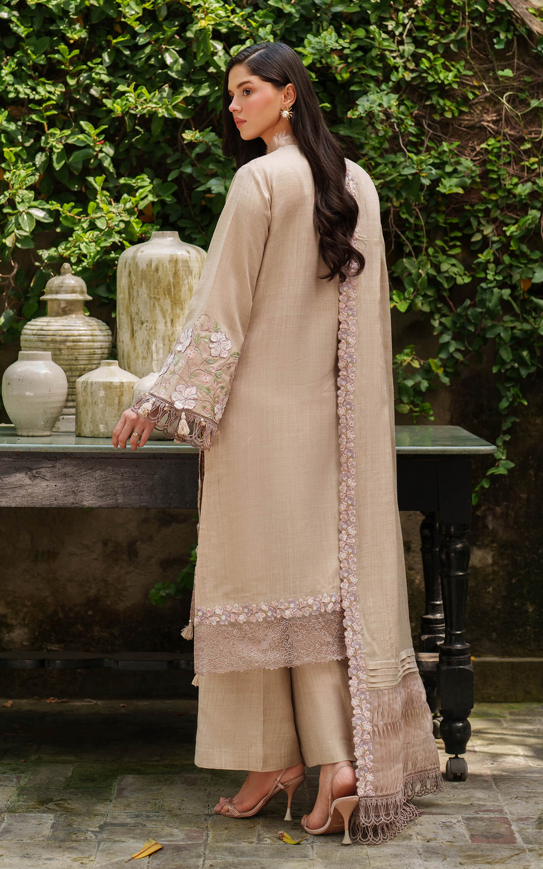 Asifa and Nabeel | Pashmina Luxe 25 | Blanc LWC25-03 - by Libasekhas UK - Registered Vendor of : Asifa and Nabeel - 100% Original Designer Dress