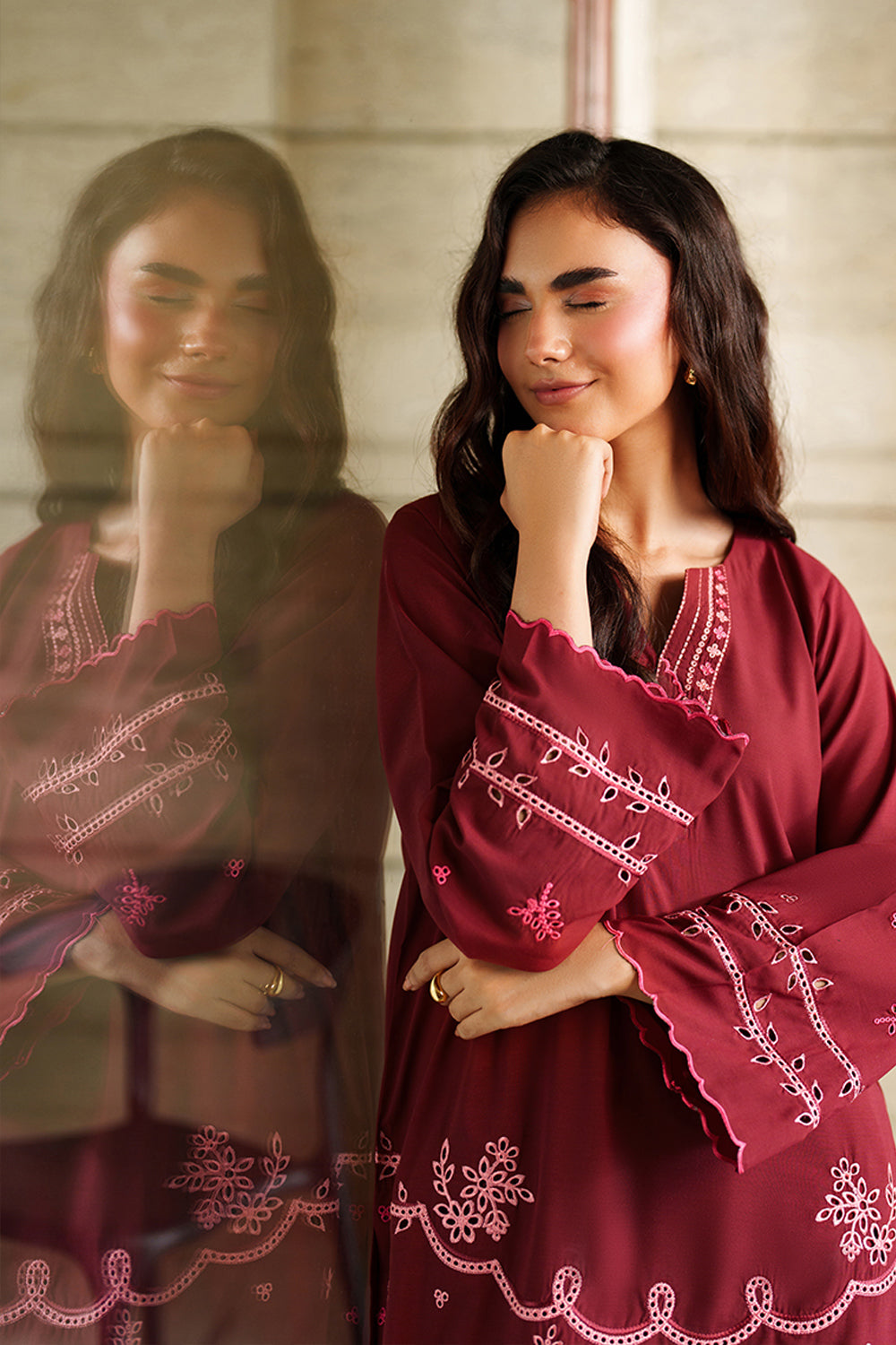 Azure | Chic Essentials | Blaze Berry - by Libasekhas UK - Registered Vendor of : Azure - 100% Original Designer Dress