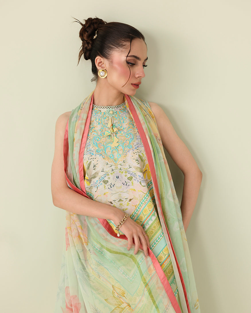 Roheenaz | Rosette Lawn | Bloomed Muse - by Libasekhas UK - Registered Vendor of : Roheenaz - 100% Original Designer Dress