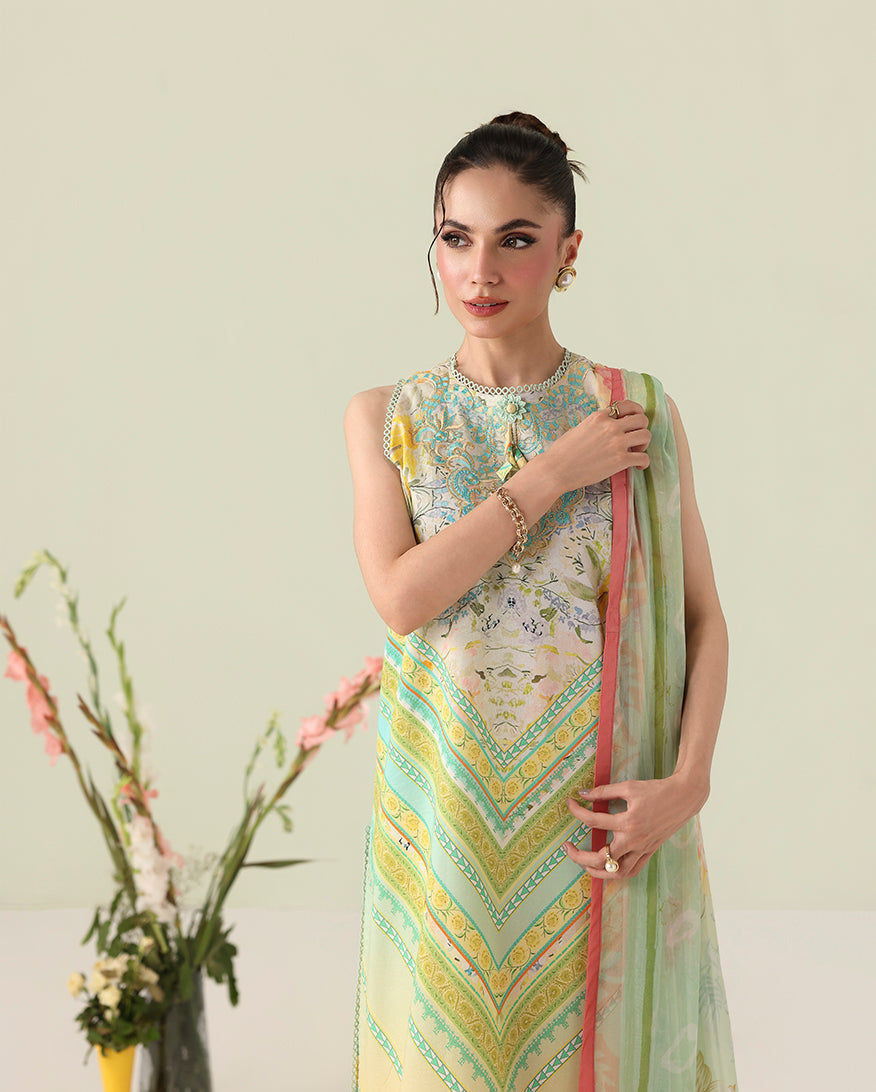 Roheenaz | Rosette Lawn | Bloomed Muse - by Libasekhas UK - Registered Vendor of : Roheenaz - 100% Original Designer Dress