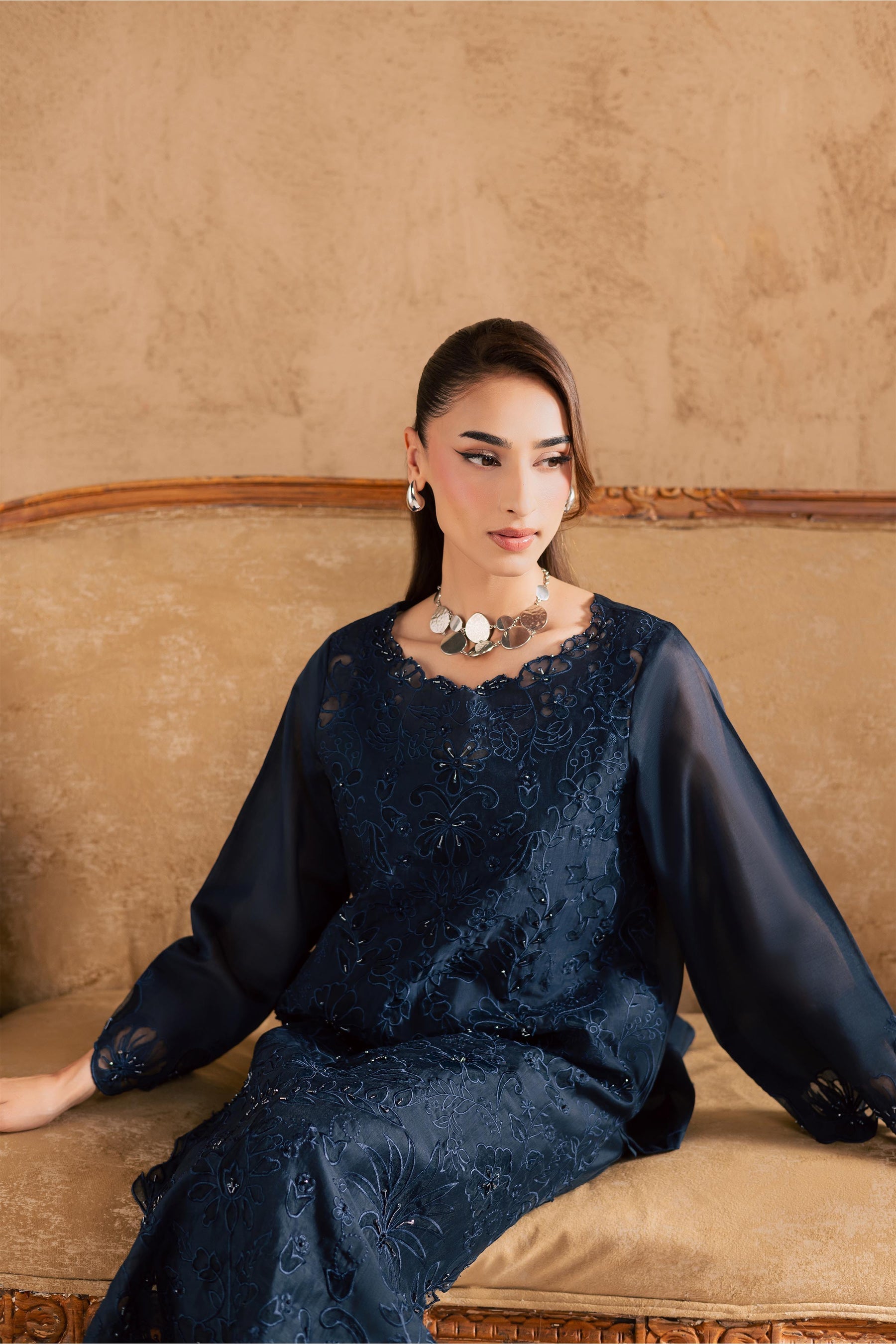 Batik | Festive Eid 26 | Blue Manila - by Libasekhas - Registered Vendor of : Batik - 100% Original Designer Dress