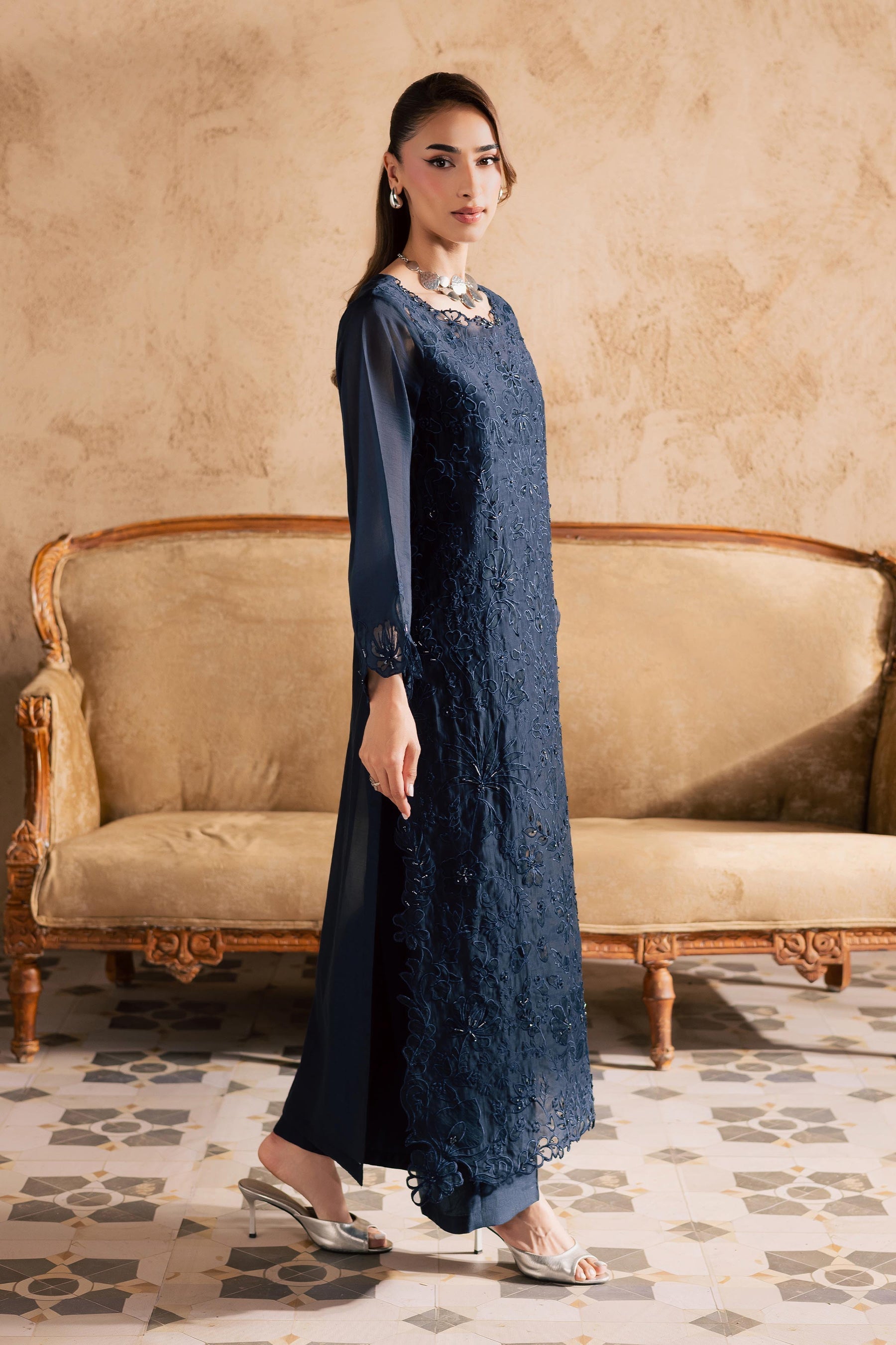 Batik | Festive Eid 26 | Blue Manila - by Libasekhas - Registered Vendor of : Batik - 100% Original Designer Dress