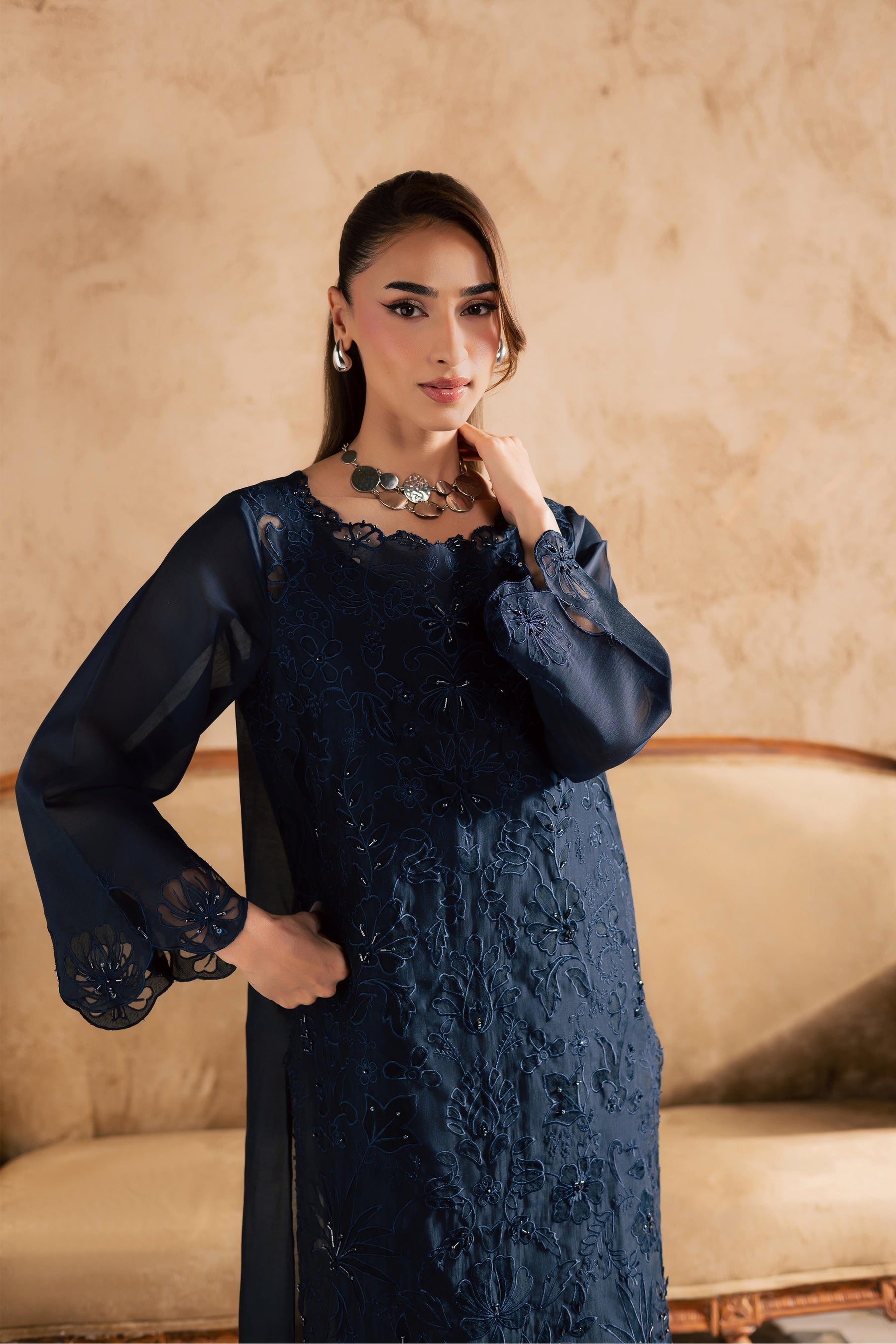 Batik | Festive Eid 26 | Blue Manila - by Libasekhas - Registered Vendor of : Batik - 100% Original Designer Dress
