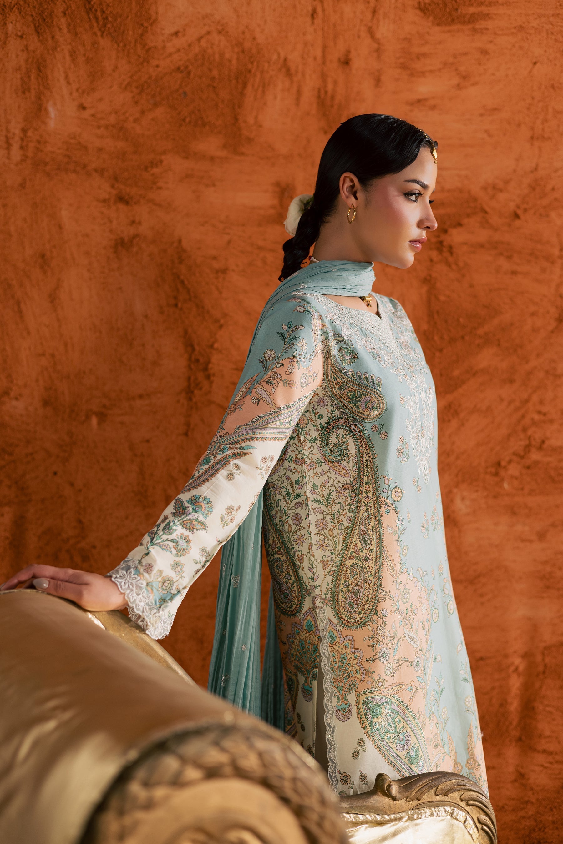 Batik | Festive Eid 26 | Blue Olaf - by Libasekhas - Registered Vendor of : Batik - 100% Original Designer Dress
