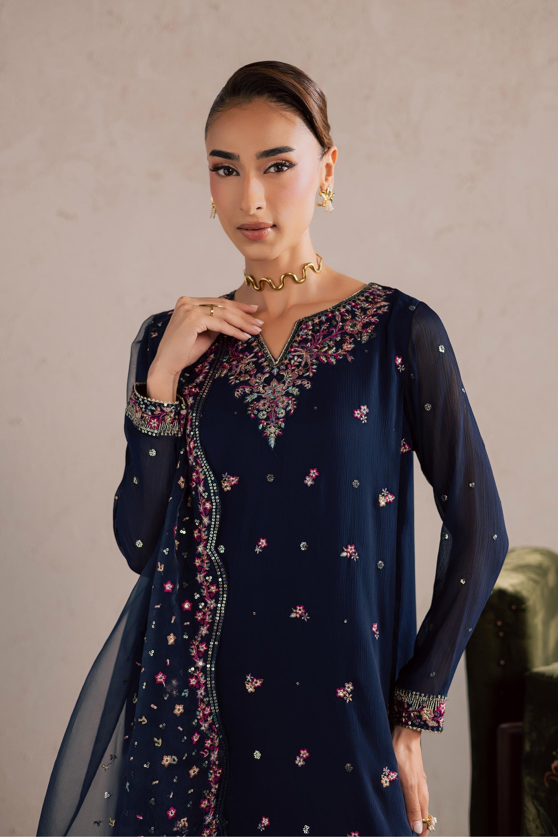 Batik | Festive Eid 26 | Bluey - by Libasekhas - Registered Vendor of : Batik - 100% Original Designer Dress