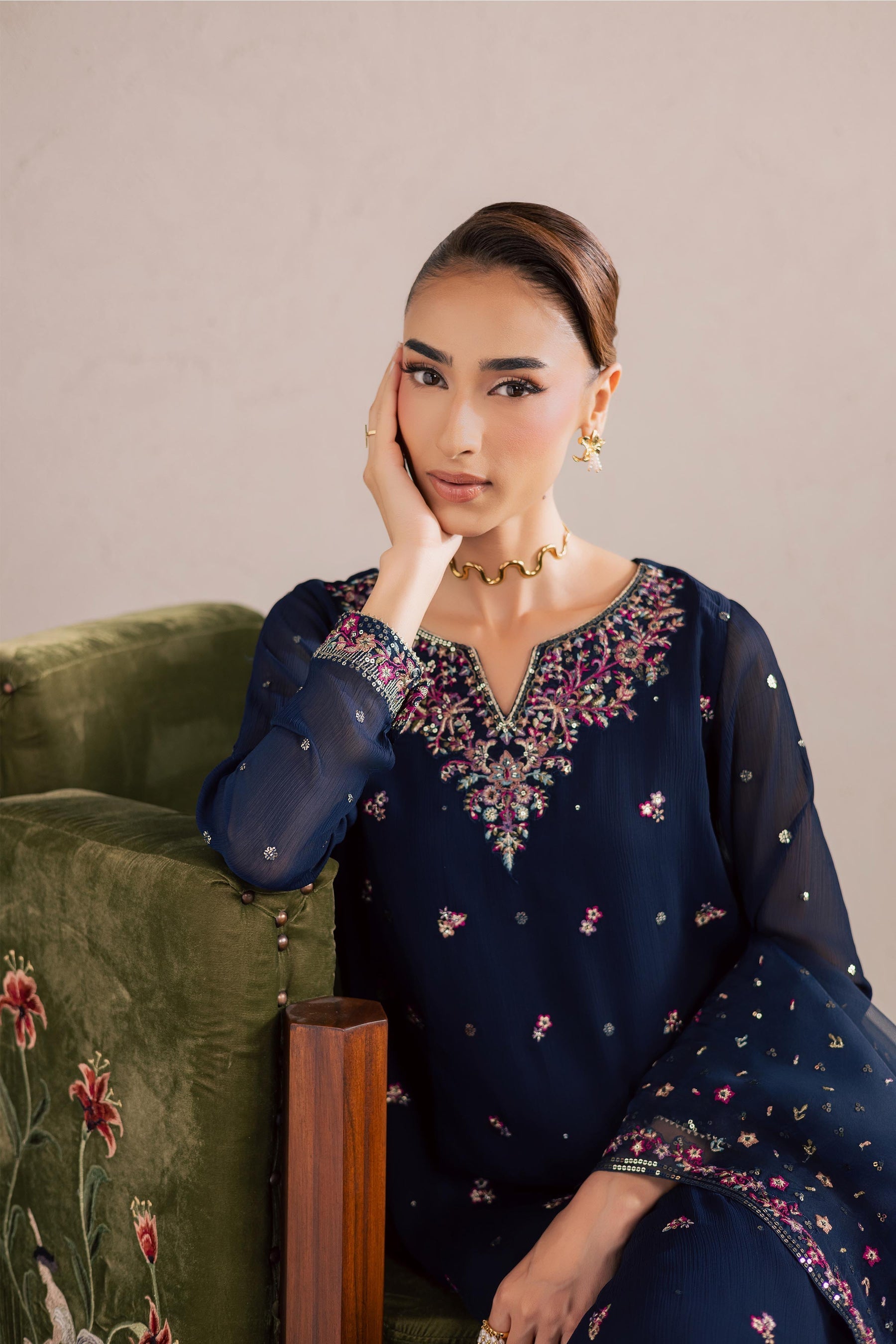 Batik | Festive Eid 26 | Bluey - by Libasekhas - Registered Vendor of : Batik - 100% Original Designer Dress