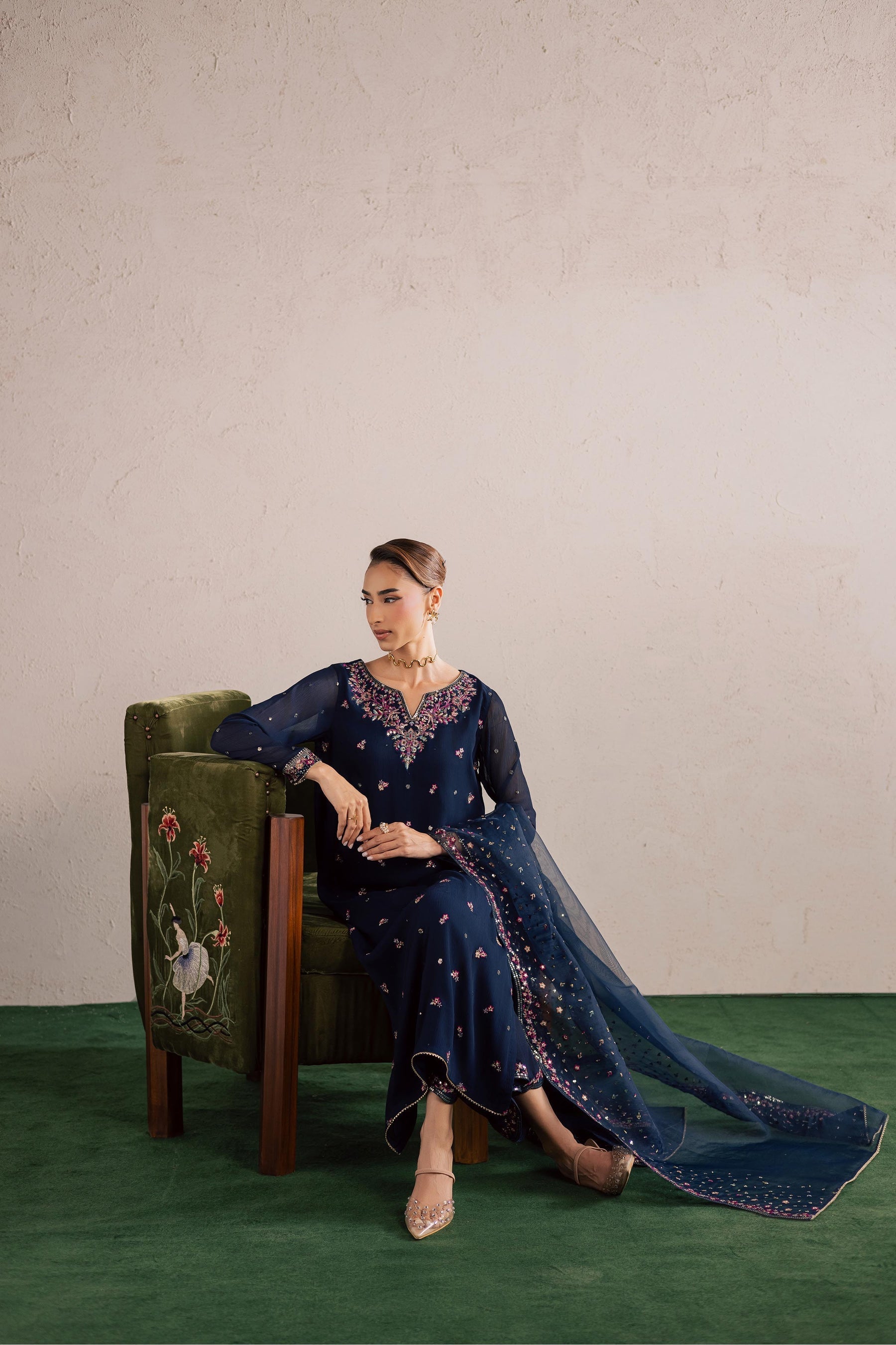 Batik | Festive Eid 26 | Bluey - by Libasekhas - Registered Vendor of : Batik - 100% Original Designer Dress
