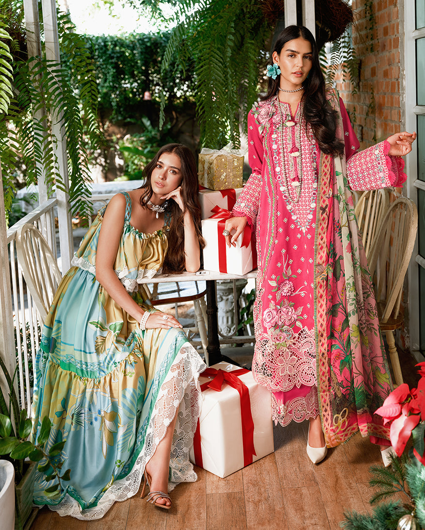 Mushq | Amoi Luxury Lawn | Blushing Rose - by Libasekhas UK - Registered Vendor of : Mushq - 100% Original Designer Dress