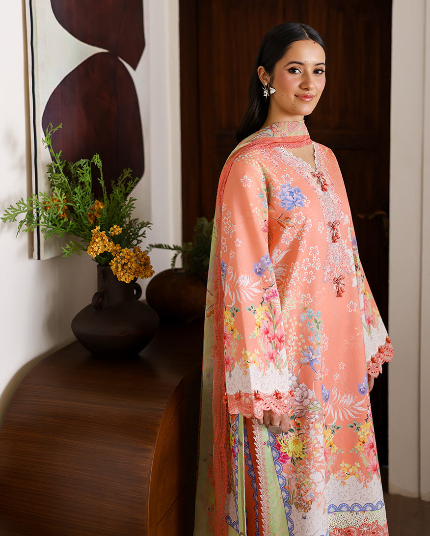 Roheenaz | Sunlit Tales Printed Embroidered Edit | Blush tale - by Libasekhas - Registered Vendor of : Roheenaz - 100% Original Designer Dress