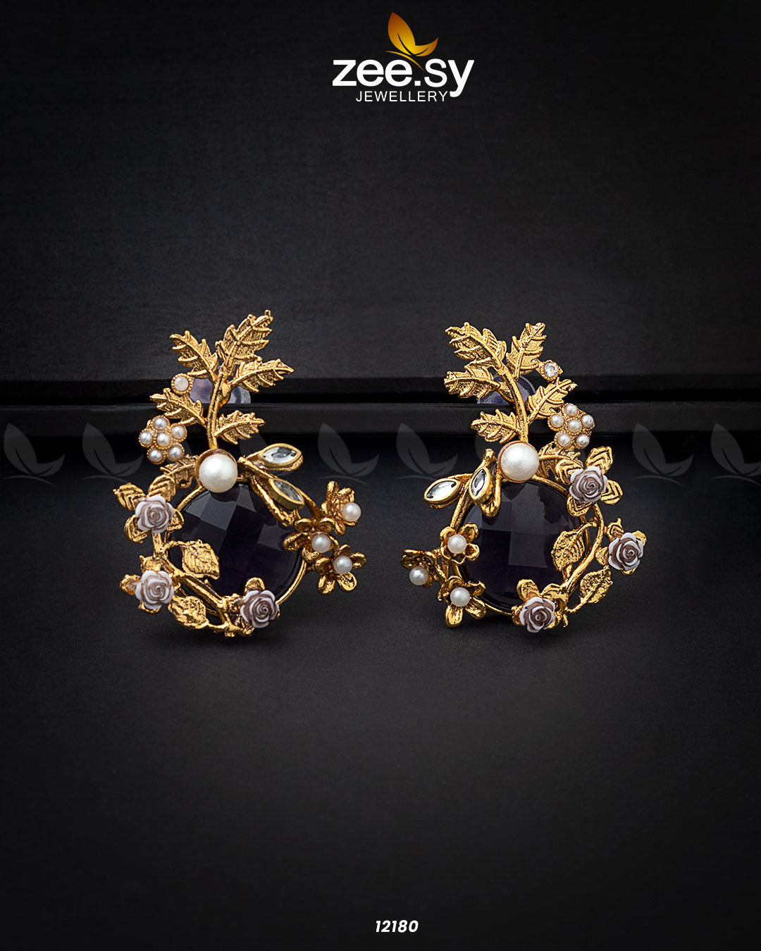 Bract Earrings - by - Libasekhas UK - Registered Vendor of : Zeesy - 100% Original Designer Dresss