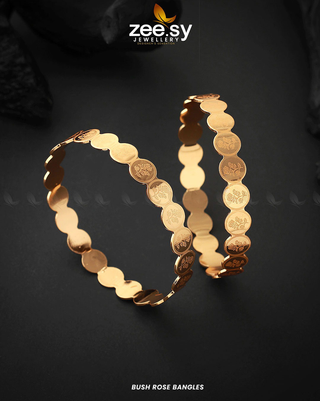 Bush Rose Bangles - by - Libasekhas UK - Registered Vendor of : Zeesy - 100% Original Designer Dresss