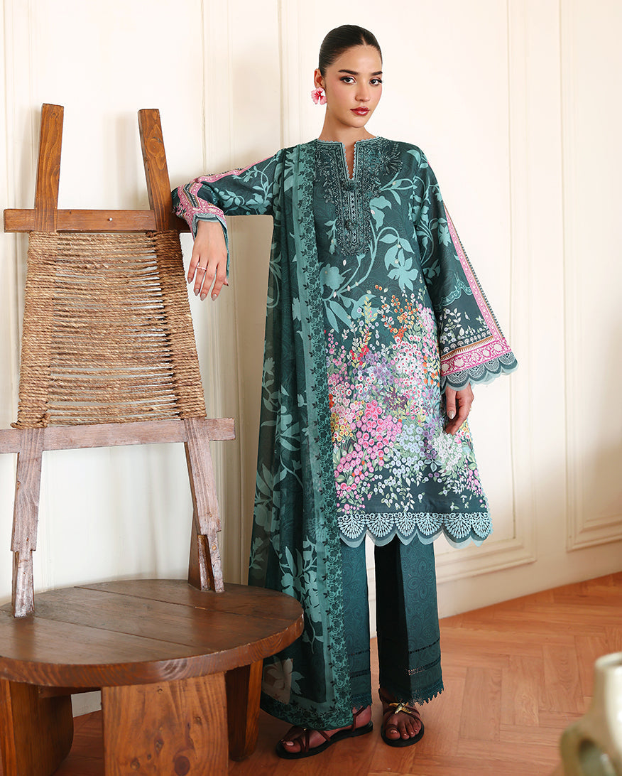 Roheenaz | Eclat Garden Printed Lawn | Buttercup Bloom - by Libasekhas UK - Registered Vendor of : Roheenaz - 100% Original Designer Dress