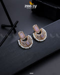 Cluster Pearl Earring - by - Libasekhas UK - Registered Vendor of : Zeesy - 100% Original Designer Dresss