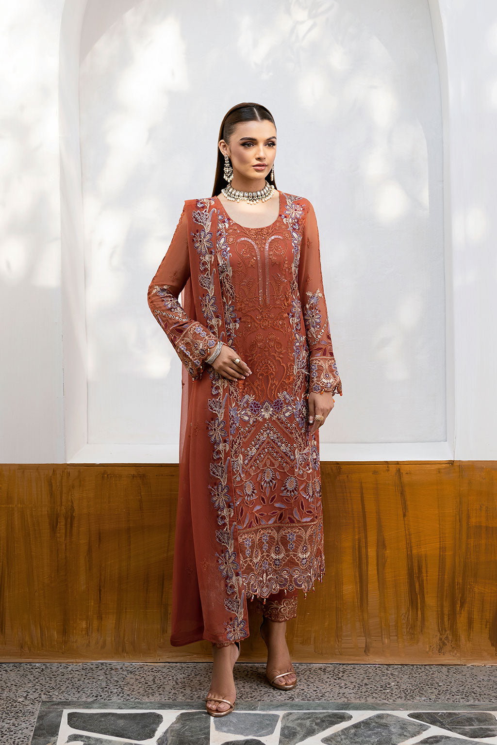 Ramsha | Chevron Chiffon Collection | A-1007 - by - Libasekhas UK - Registered Vendor of : Ramsha - 100% Original Designer Dresss