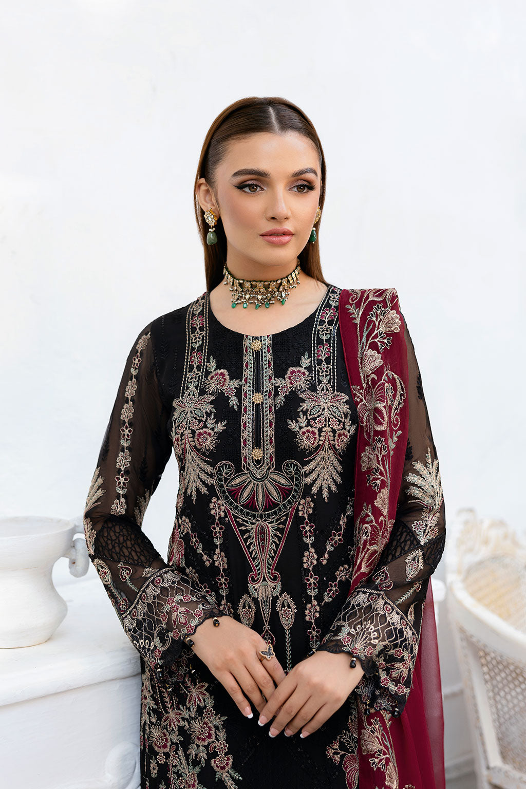 Ramsha | Chevron Chiffon Collection | A-1008 - by - Libasekhas UK - Registered Vendor of : Ramsha - 100% Original Designer Dresss