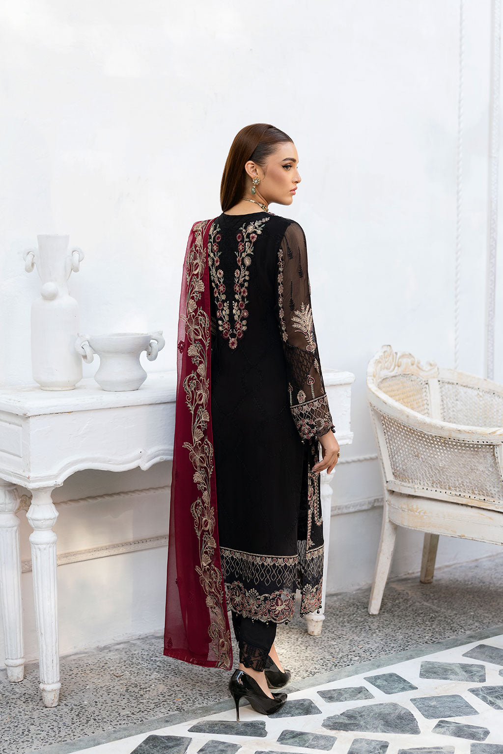 Ramsha | Chevron Chiffon Collection | A-1008 - by - Libasekhas UK - Registered Vendor of : Ramsha - 100% Original Designer Dresss