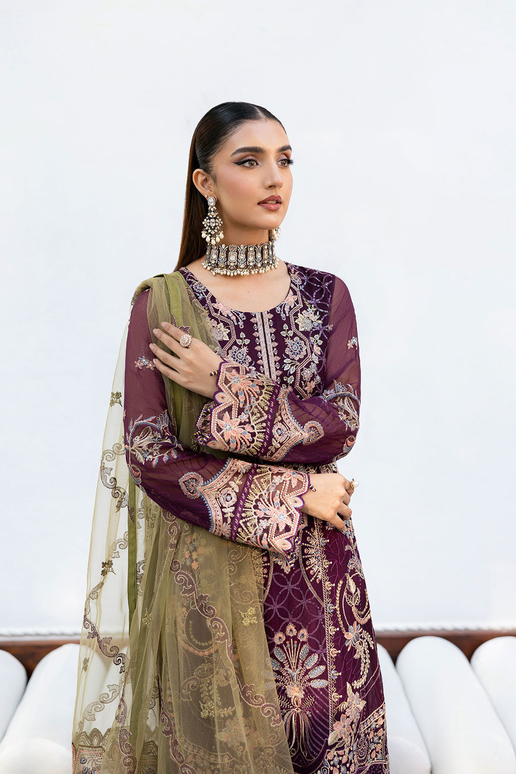 Ramsha | Chevron Chiffon Collection | A-1002 - by - Libasekhas UK - Registered Vendor of : Ramsha - 100% Original Designer Dresss