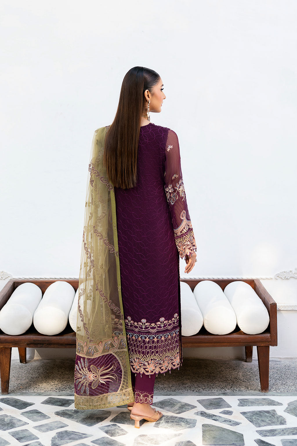 Ramsha | Chevron Chiffon Collection | A-1002 - by - Libasekhas UK - Registered Vendor of : Ramsha - 100% Original Designer Dresss
