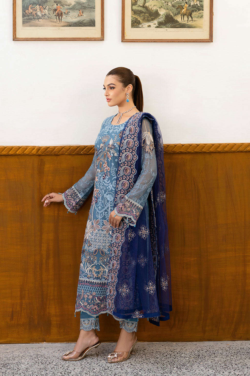Ramsha | Chevron Chiffon Collection | A-1006 - by - Libasekhas UK - Registered Vendor of : Ramsha - 100% Original Designer Dresss