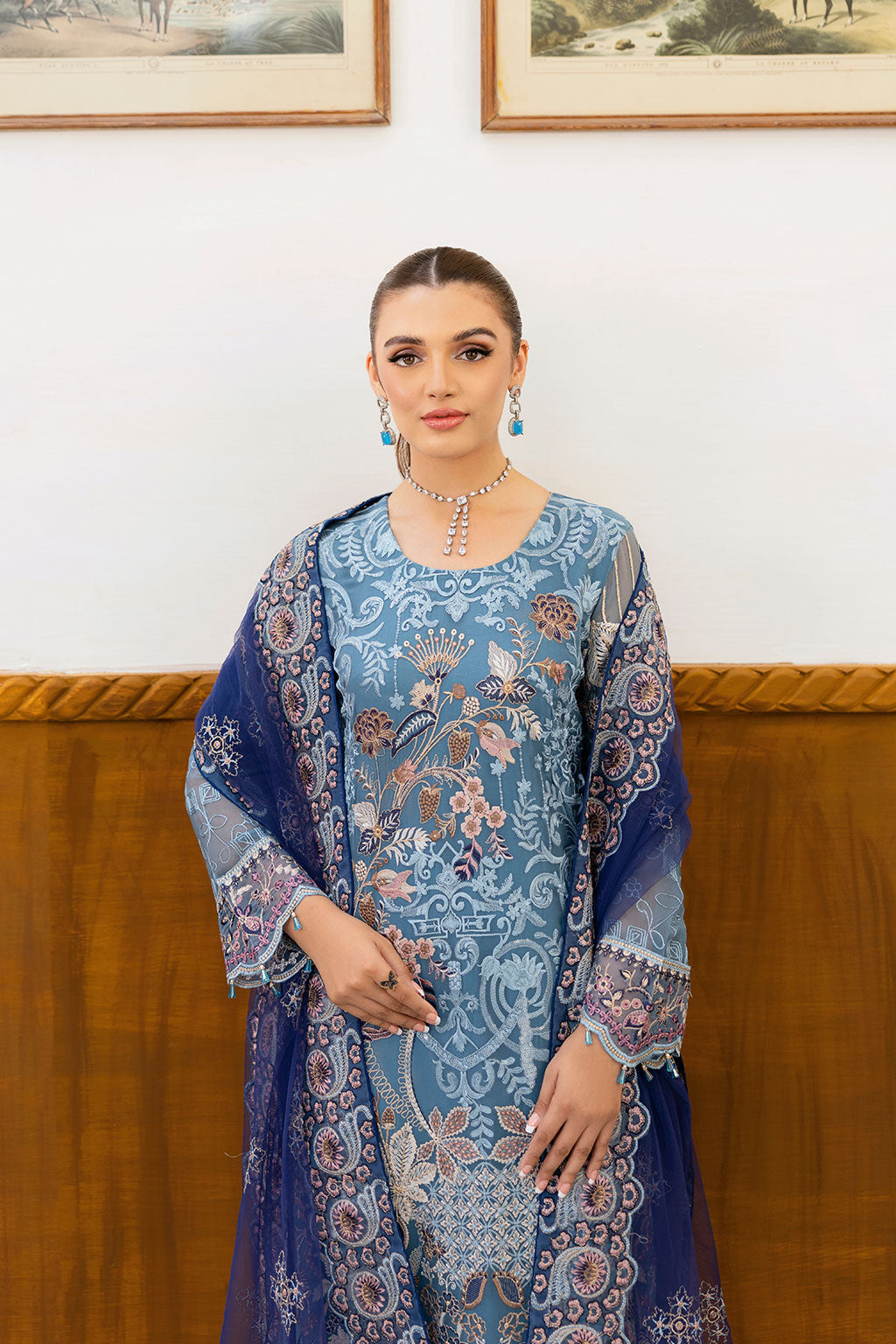 Ramsha | Chevron Chiffon Collection | A-1006 - by - Libasekhas UK - Registered Vendor of : Ramsha - 100% Original Designer Dresss