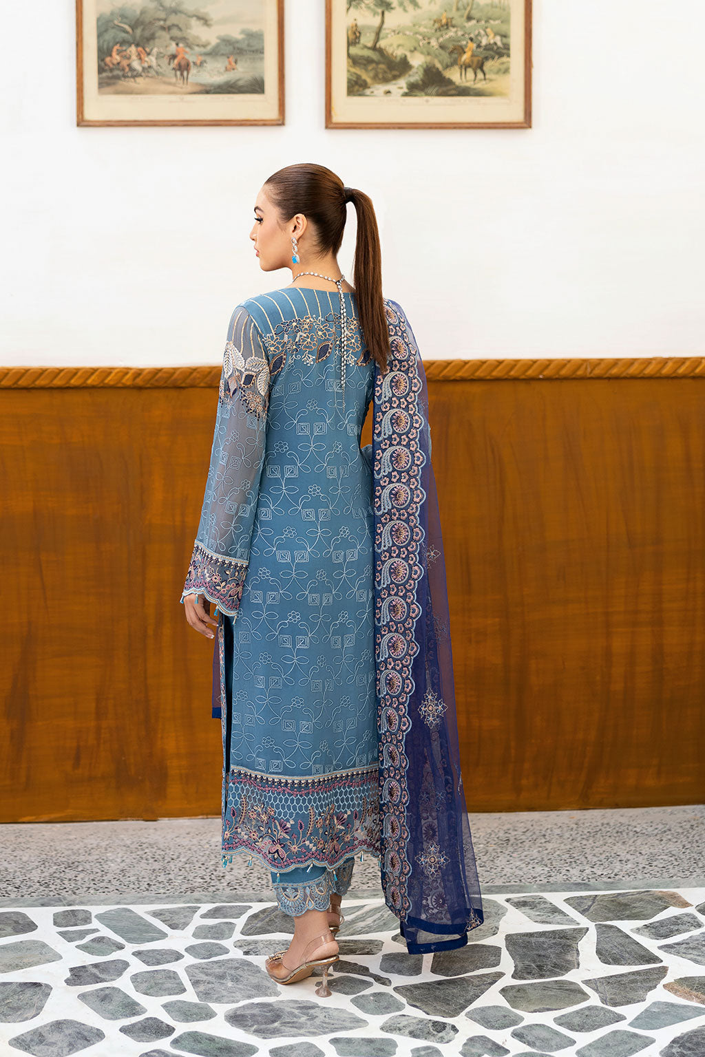 Ramsha | Chevron Chiffon Collection | A-1006 - by - Libasekhas UK - Registered Vendor of : Ramsha - 100% Original Designer Dresss