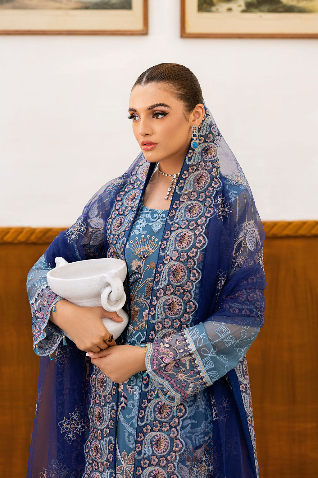 Ramsha | Chevron Chiffon Collection | A-1012 - by - Libasekhas UK - Registered Vendor of : Ramsha - 100% Original Designer Dresss