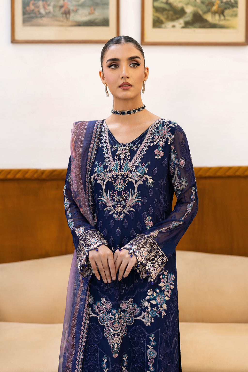 Ramsha | Chevron Chiffon Collection | A-1012 - by - Libasekhas UK - Registered Vendor of : Ramsha - 100% Original Designer Dresss