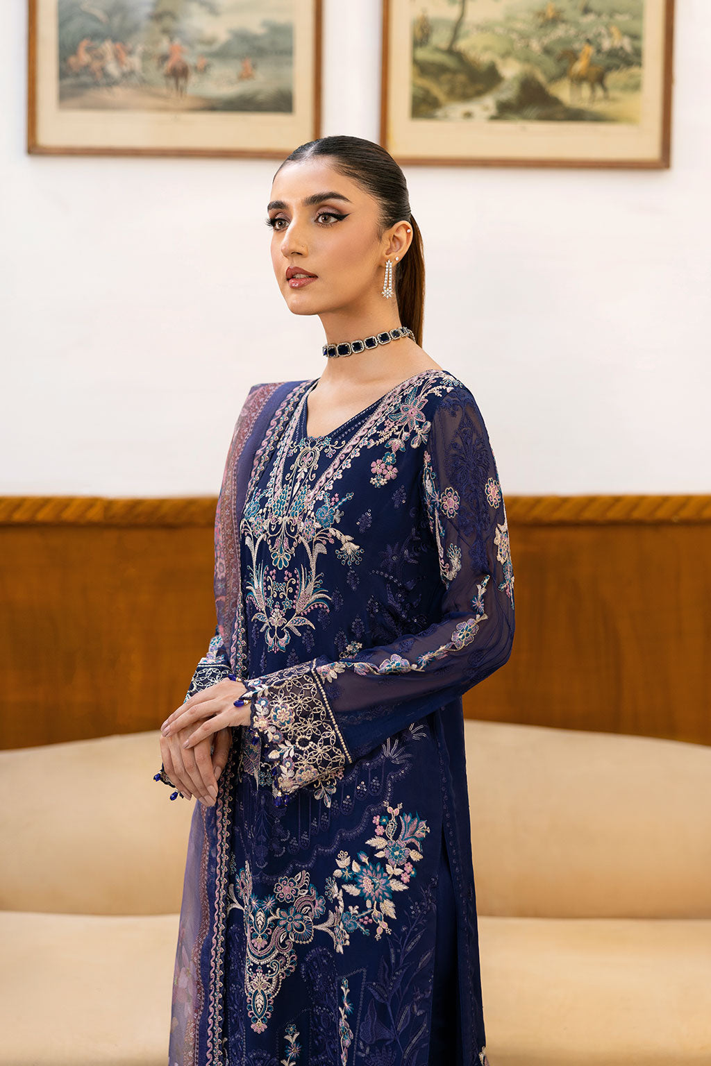 Ramsha | Chevron Chiffon Collection | A-1012 - by - Libasekhas UK - Registered Vendor of : Ramsha - 100% Original Designer Dresss