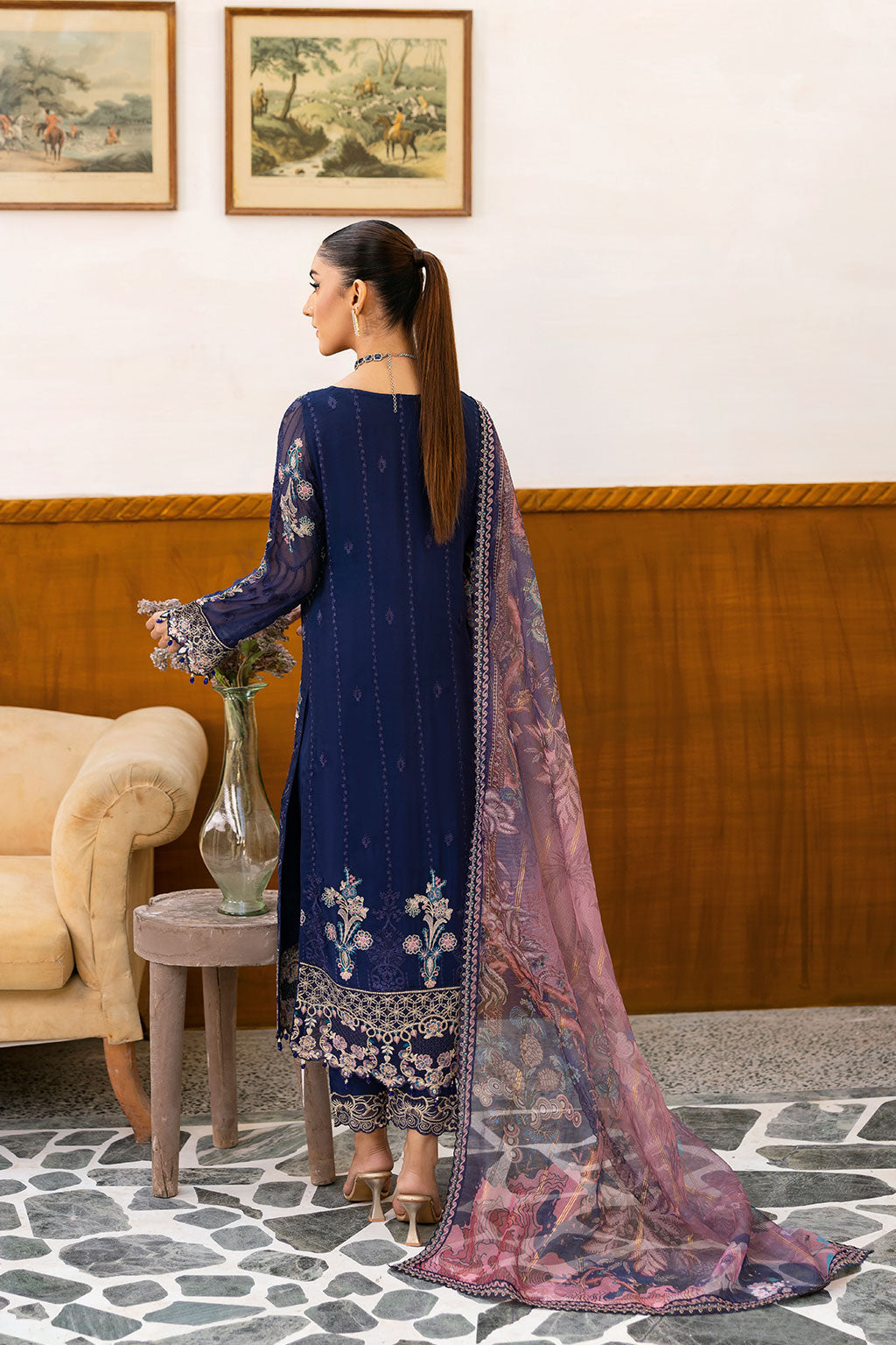 Ramsha | Chevron Chiffon Collection | A-1012 - by - Libasekhas UK - Registered Vendor of : Ramsha - 100% Original Designer Dresss