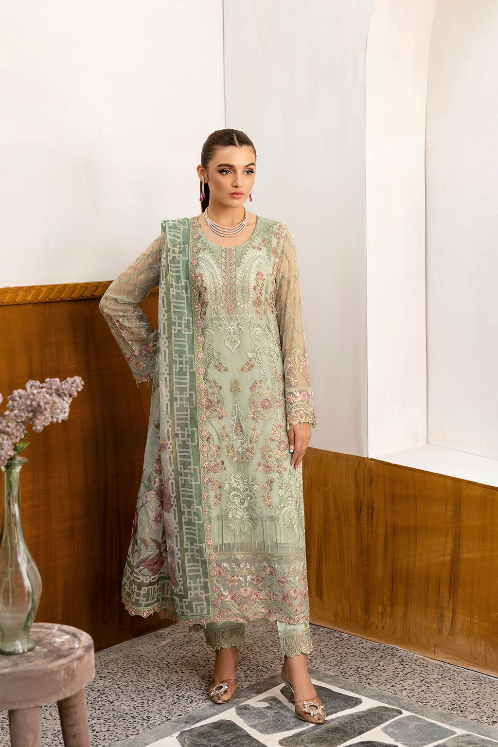 Ramsha | Chevron Chiffon Collection | A-1003 - by - Libasekhas UK - Registered Vendor of : Ramsha - 100% Original Designer Dresss