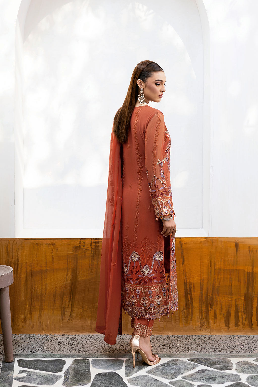 Ramsha | Chevron Chiffon Collection | A-1007 - by - Libasekhas UK - Registered Vendor of : Ramsha - 100% Original Designer Dresss