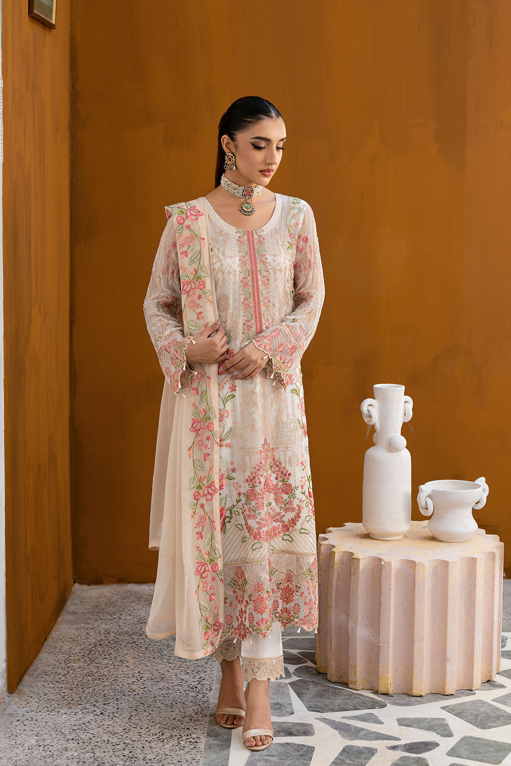 Ramsha | Chevron Chiffon Collection | A-1011 - by - Libasekhas UK - Registered Vendor of : Ramsha - 100% Original Designer Dresss