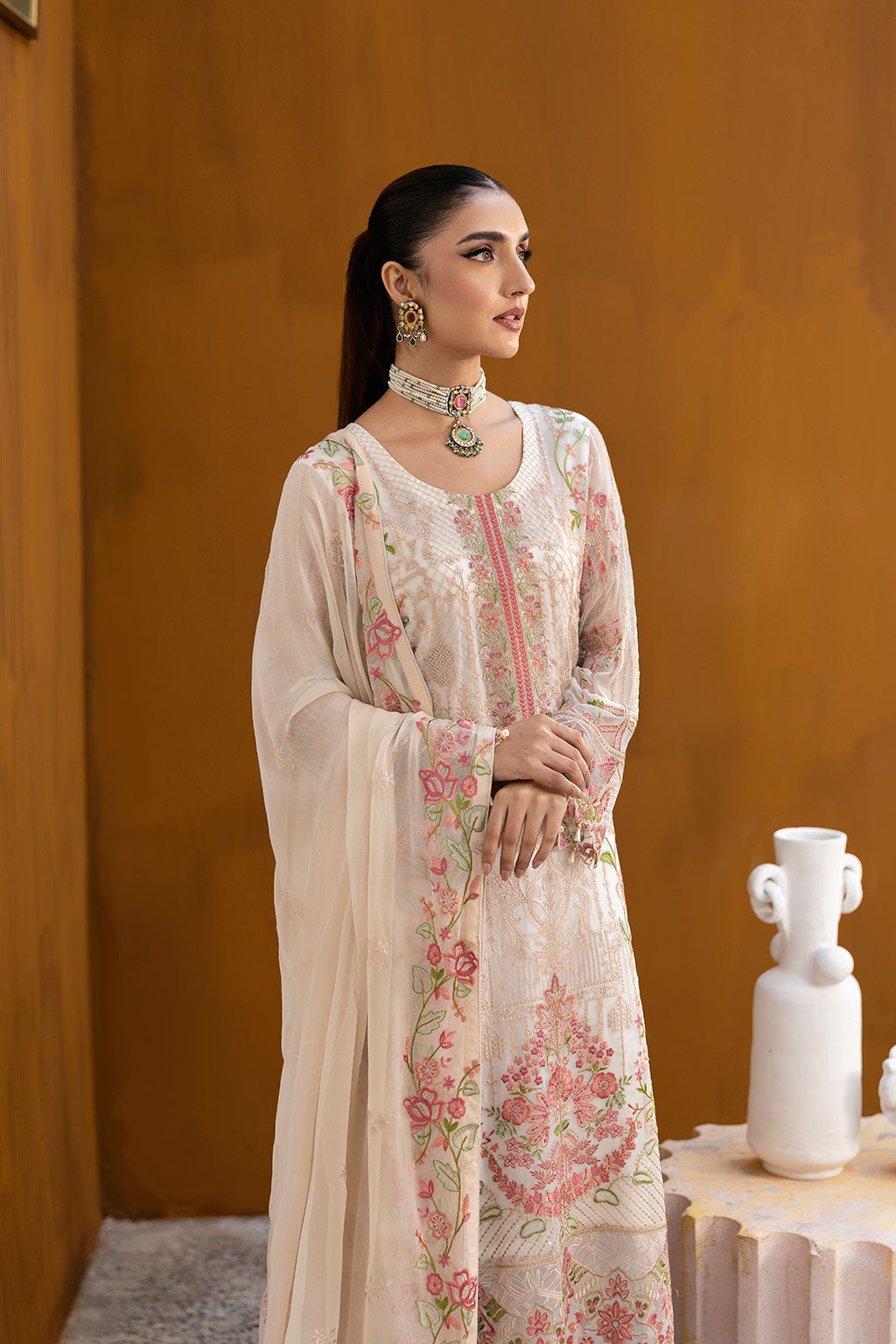 Ramsha | Chevron Chiffon Collection | A-1011 - by - Libasekhas UK - Registered Vendor of : Ramsha - 100% Original Designer Dresss