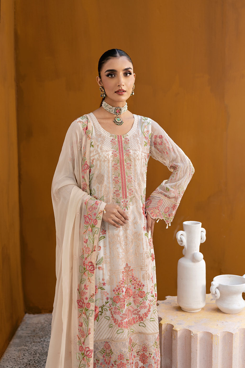 Ramsha | Chevron Chiffon Collection | A-1011 - by - Libasekhas UK - Registered Vendor of : Ramsha - 100% Original Designer Dresss