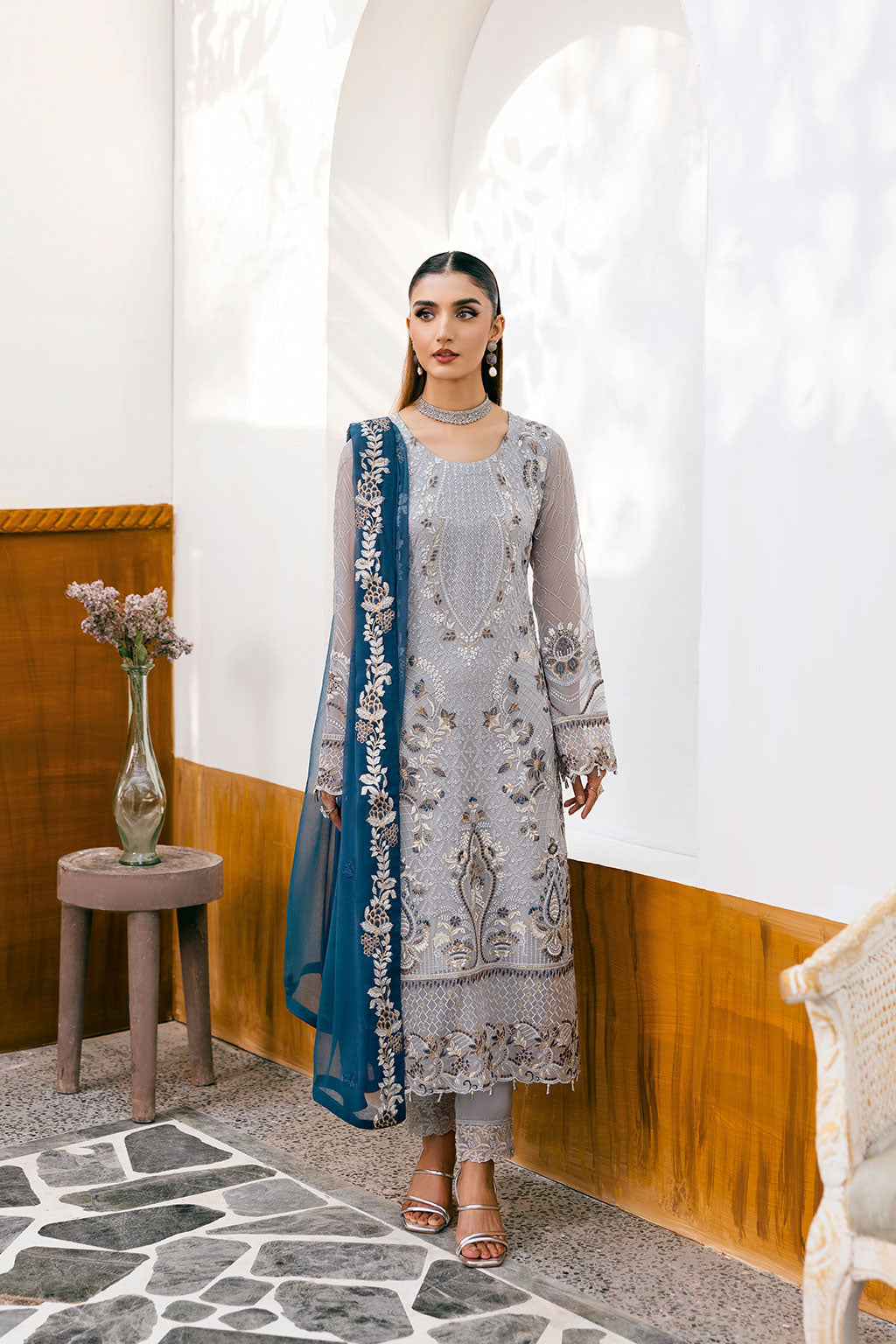Ramsha | Chevron Chiffon Collection |A-1001 - by - Libasekhas UK - Registered Vendor of : Ramsha - 100% Original Designer Dresss