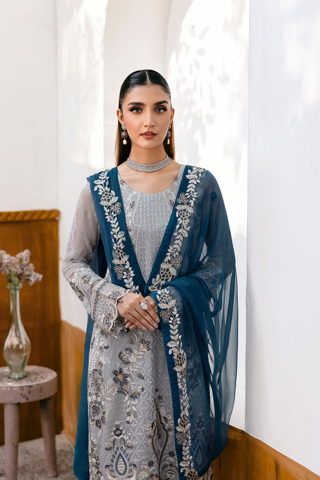 Ramsha | Chevron Chiffon Collection |A-1001 - by - Libasekhas UK - Registered Vendor of : Ramsha - 100% Original Designer Dresss