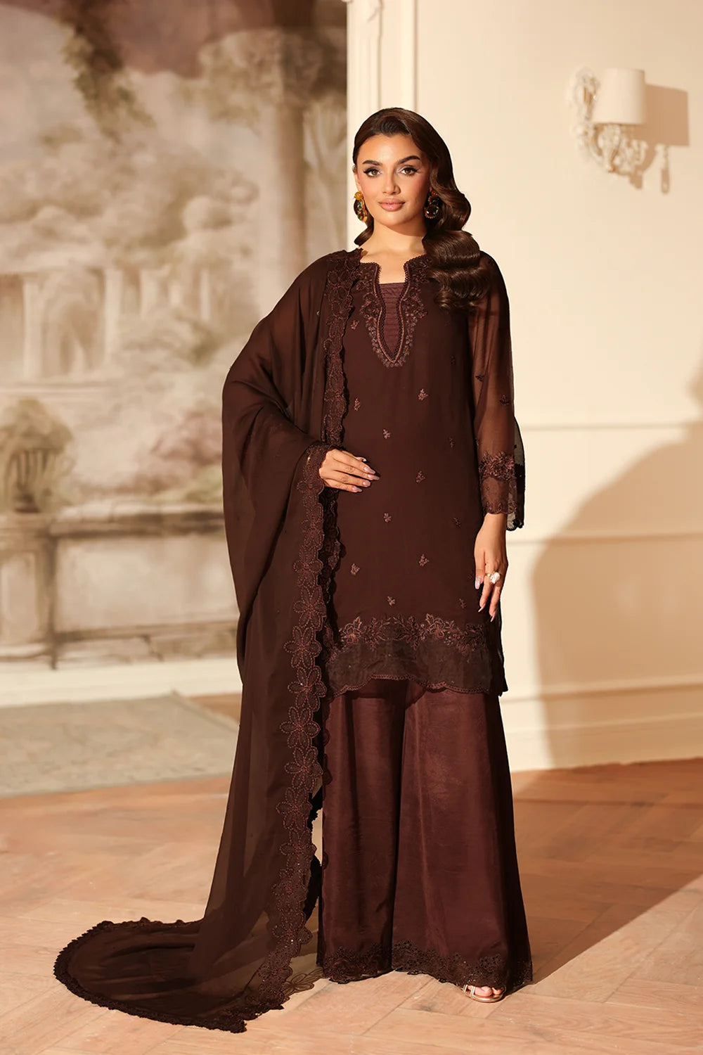 Azure | Ensembles | Cocoa Drape - by Libasekhas UK - Registered Vendor of : Azure - 100% Original Designer Dress