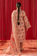 Alizeh | Sheen Lawn Prints 24 | Coral Peach - by - Libasekhas UK - Registered Vendor of : Alizeh - 100% Original Designer Dresss