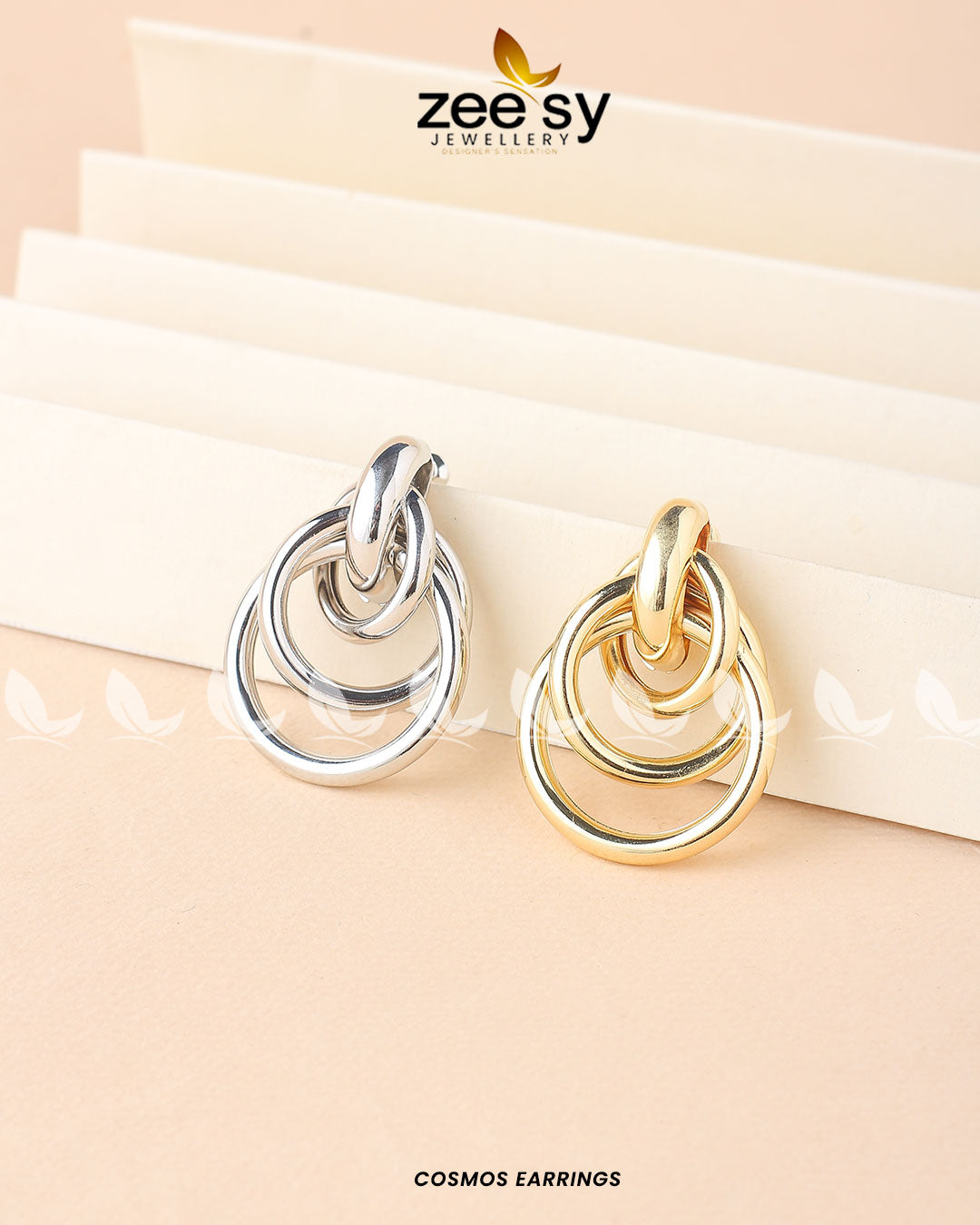Cosmos Earrings - by - Libasekhas UK - Registered Vendor of : Zeesy - 100% Original Designer Dresss