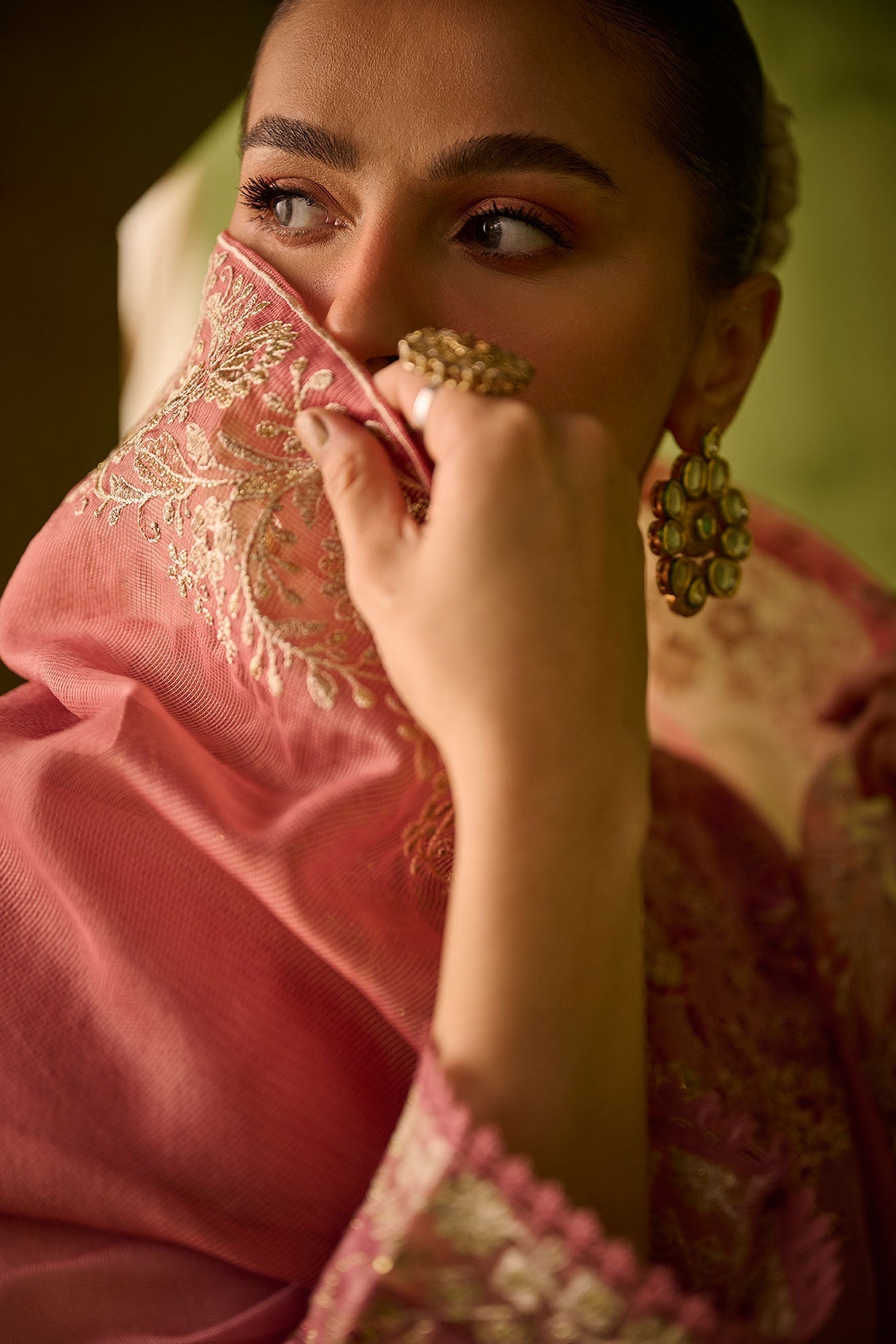 Dhanak | Festive Formals | SS24DU-3193 PINK 3Pcs - by - Libasekhas UK - Registered Vendor of : Saffron - 100% Original Designer Dresss