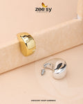 Crescent Hoop Earrings - by - Libasekhas UK - Registered Vendor of : Zeesy - 100% Original Designer Dresss