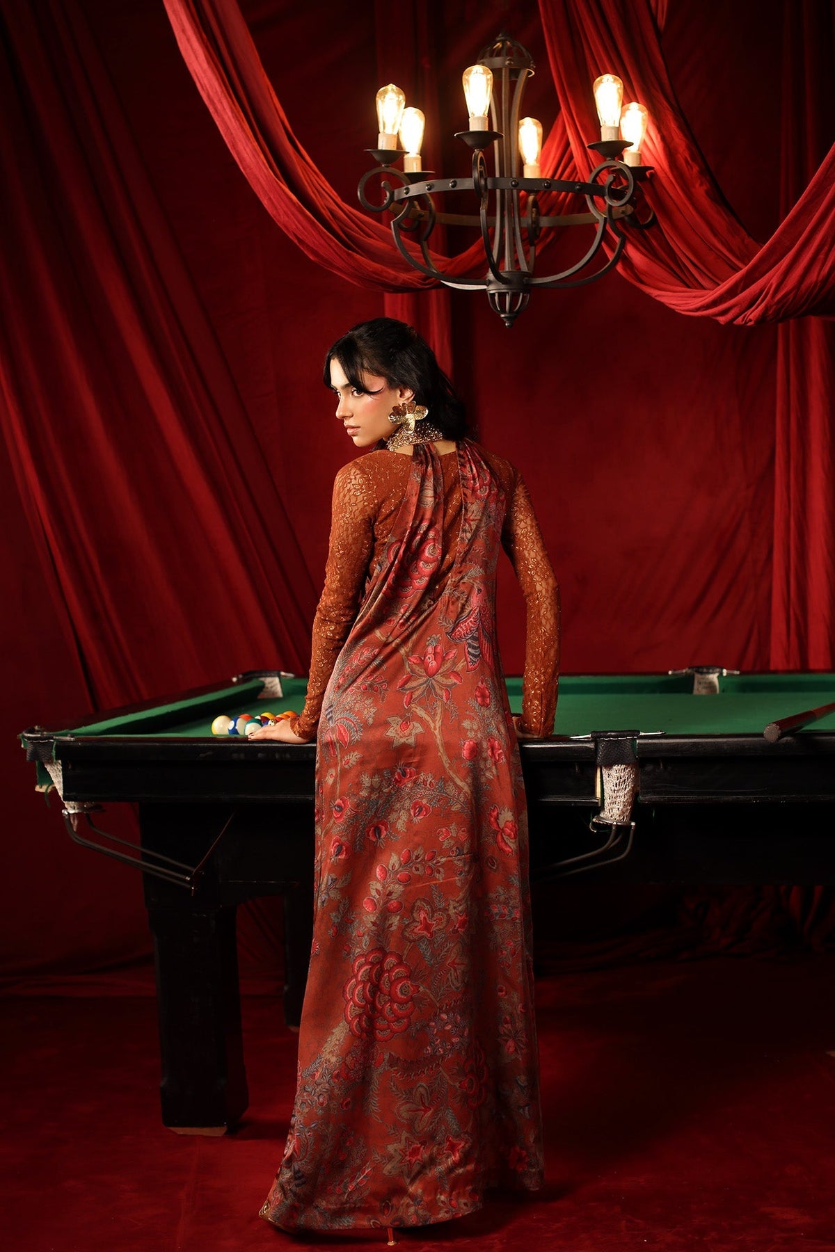 Musferah Saad | The Elite Club | Crimson Sienna - by Libasekhas UK - Registered Vendor of : Musferah Saad - 100% Original Designer Dress