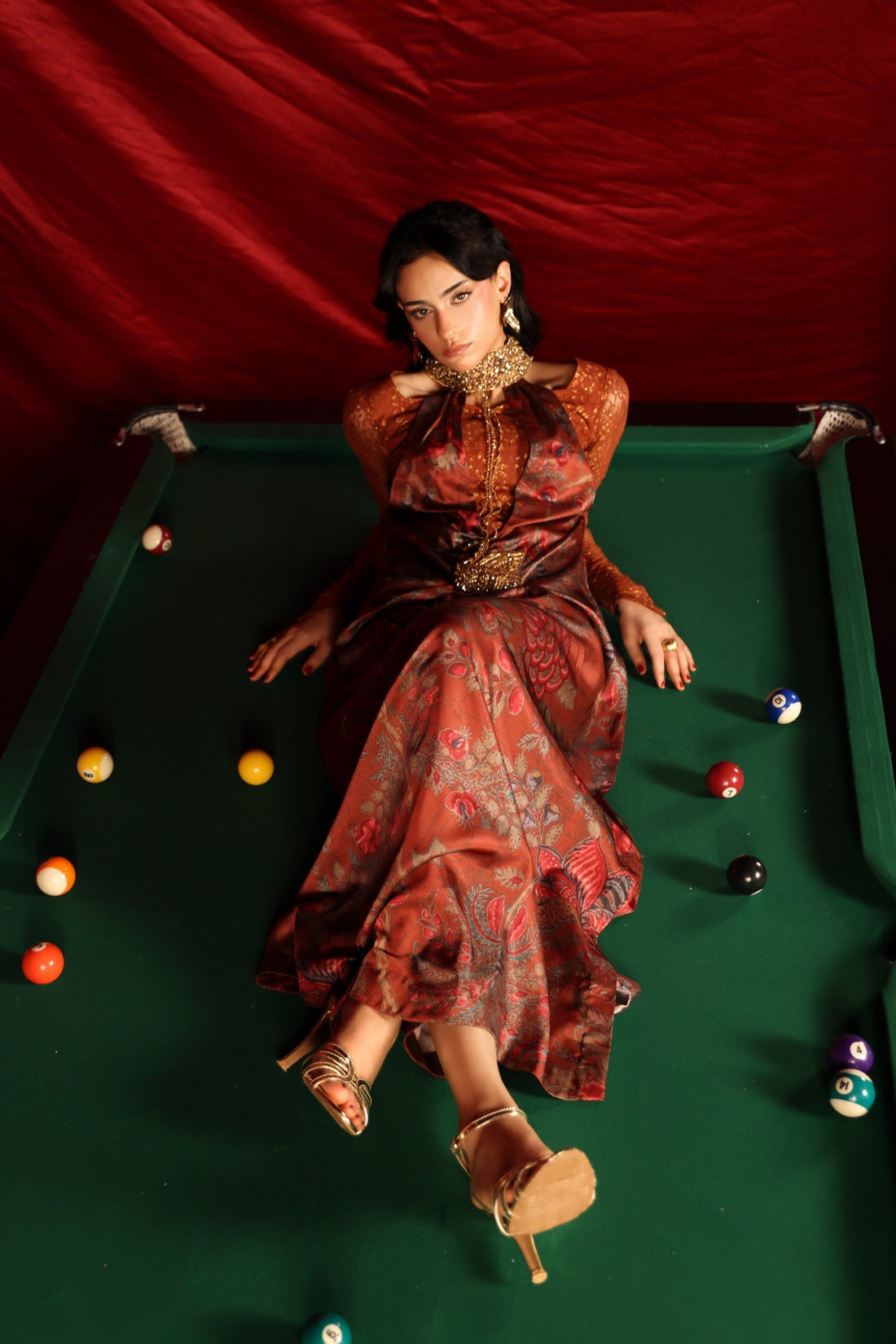 Musferah Saad | The Elite Club | Crimson Sienna - by Libasekhas UK - Registered Vendor of : Musferah Saad - 100% Original Designer Dress
